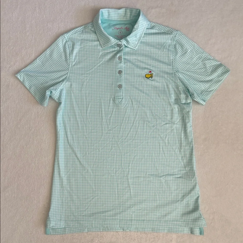 Magnolia Lane | 2016 Masters Tech Performance Golf Polo 50+ UPF Gingham Check S - Picture 15 of 15